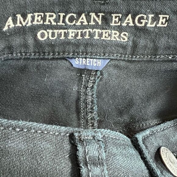 American Eagle hi rise festival Jean shorts black size 6 - Picture 7 of 12